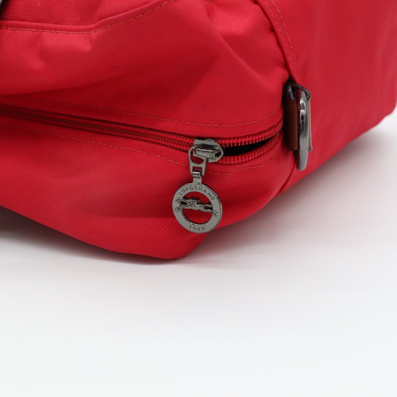 Longchamp 紅色尼龍 斜背包 肩背包 旅行包-5