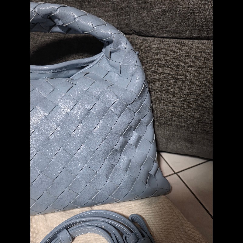 [全新]Bottega Veneta BV Mini hop 冰藍色-4