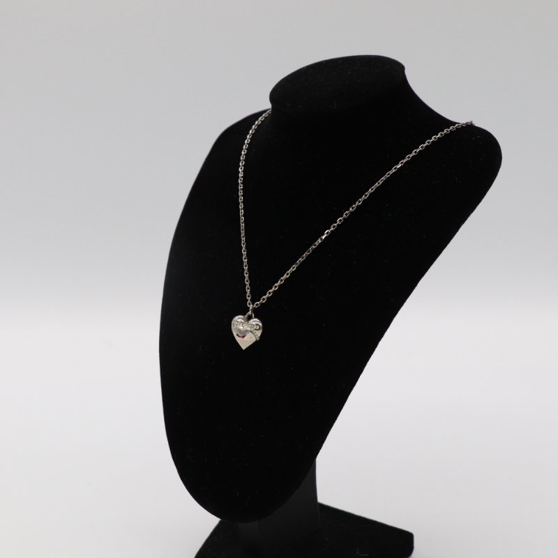 Salvatore Ferragamo 菲拉格慕 Gancini 金屬 愛心造型 吊墜項鍊-3