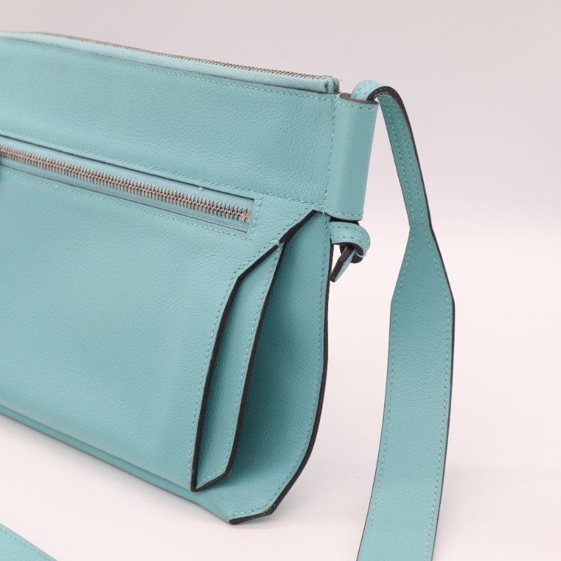 Hermès 愛馬仕 Ultrapla PM 淺藍色 Swift 羊皮革 斜挎包-5