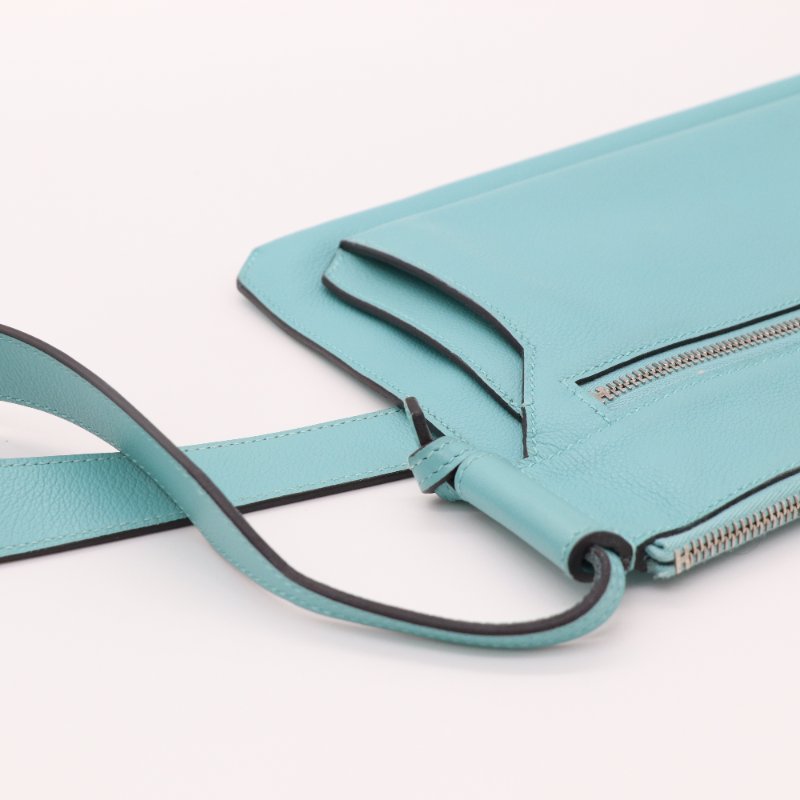Hermès 愛馬仕 Ultrapla PM 淺藍色 Swift 羊皮革 斜挎包-7