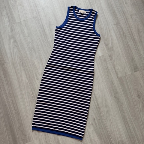 Michael Kors  無袖藍白條紋連身休閒洋裝