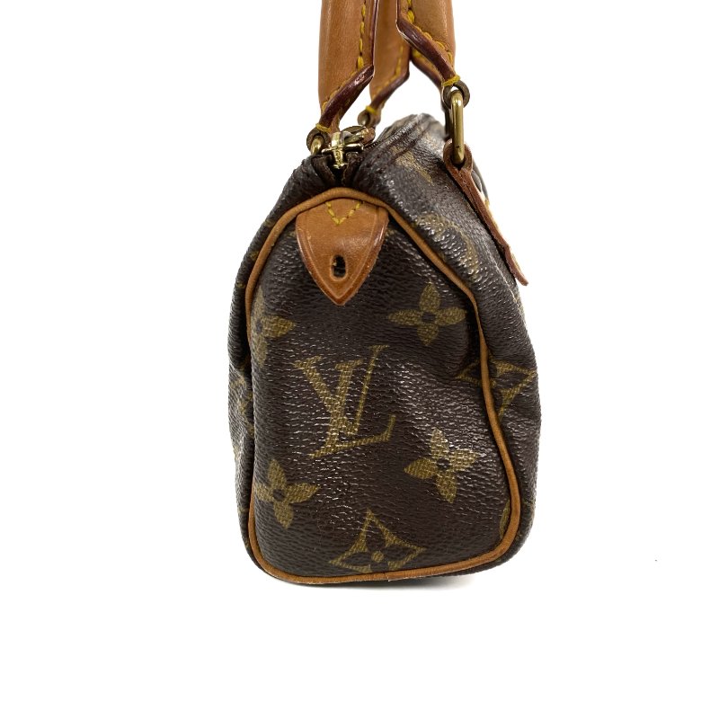 △ Louis Vuitton 路易威登 Brown Coated Canvas Monogram Nano Speedy Hand Bag 啡色塗層帆布經典老花手袋 - 267002119-2