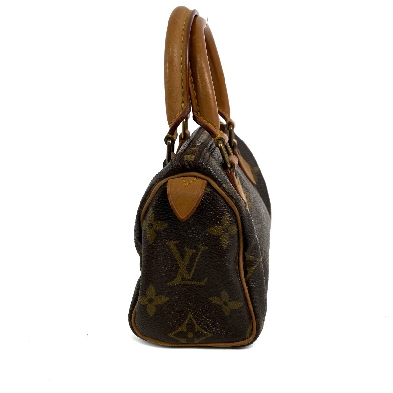 △ Louis Vuitton 路易威登 Brown Coated Canvas Monogram Nano Speedy Hand Bag 啡色塗層帆布經典老花手袋 - 267002119-3
