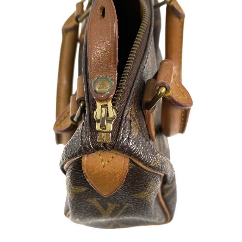 △ Louis Vuitton 路易威登 Brown Coated Canvas Monogram Nano Speedy Hand Bag 啡色塗層帆布經典老花手袋 - 267002119-12