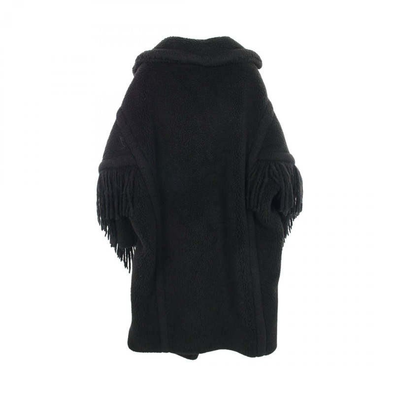 MAX MARA 泰迪熊圖案其他外套，真絲駝色黑色，二手女款-1