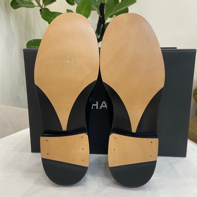 99新❤️ 香奈儿CHANEL 黑金字母 乐福鞋单鞋 37码-6