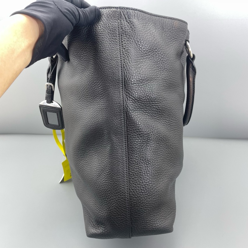 97新 prada普拉達托特包 黑色/35*35*13cm/附件:肩帶-3