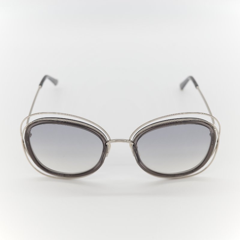 Chloé 蔻依 Carlina 金色金屬 漸變藍 半透明鏡片 大框圓形太陽眼鏡-2