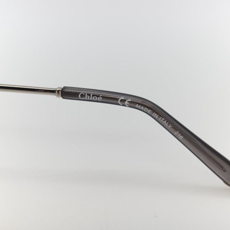 Chloé 蔻依 Carlina 金色金屬 漸變藍 半透明鏡片 大框圓形太陽眼鏡-9