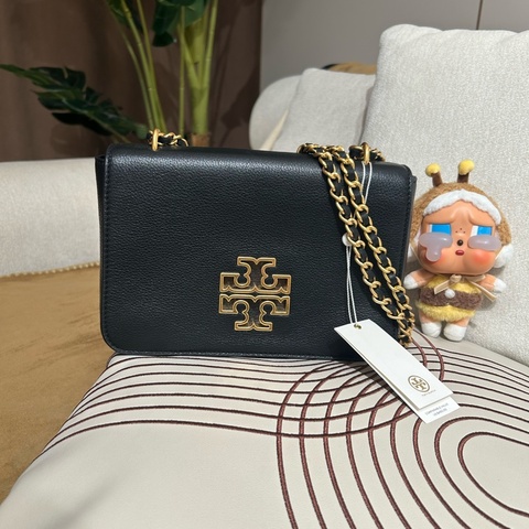 Tory bruch flap bag calfskin