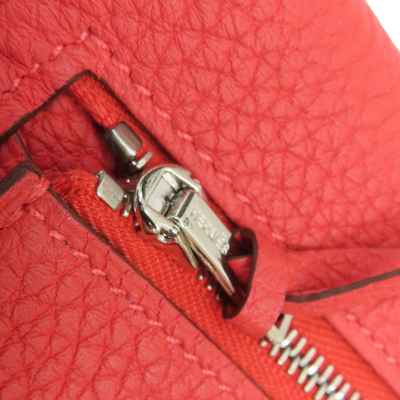 紅色 TC牛皮 Dogon Long 兩折長夾 銀扣 D刻【HERMES 愛馬仕】-11