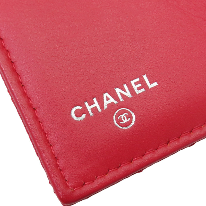 粉色 荔枝紋 牛皮 BOY CHANEL Compact Wallet 三折短夾 (無卡)【CHANEL 香奈兒】 A81965-7