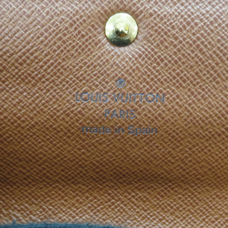棕色 原花帆布 兩折長夾 金扣 M61734【LOUIS VUITTON LV 路易威登】 M61734-8