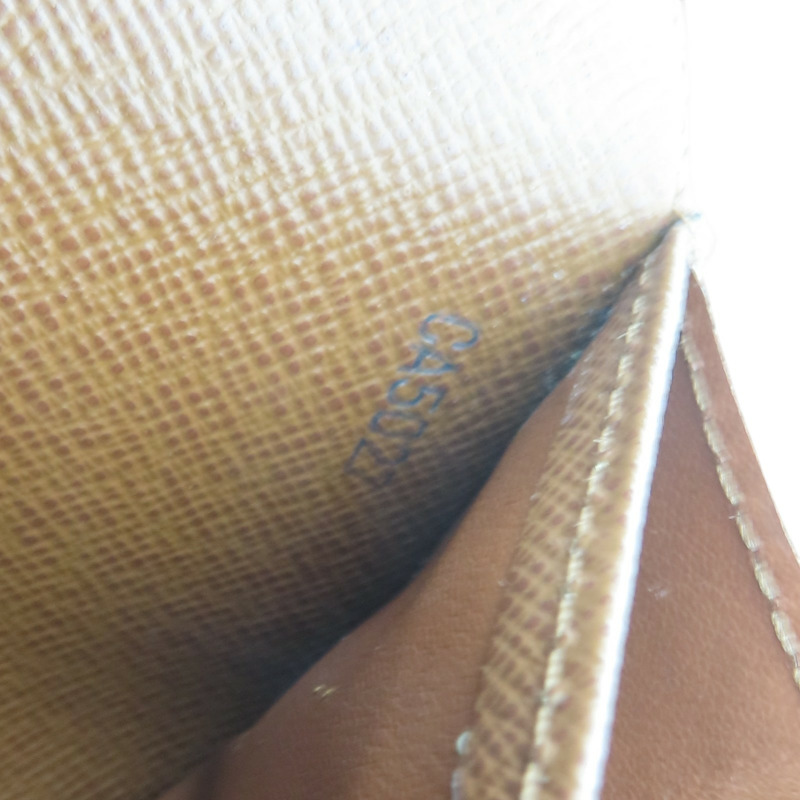 棕色 原花帆布 兩折長夾 金扣 M61734【LOUIS VUITTON LV 路易威登】 M61734-9
