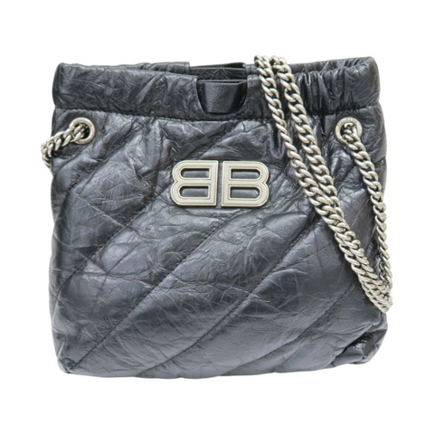 黑色 牛皮 CRUSH TOTE BB 肩背包【Balenciaga 巴黎世家】 781796