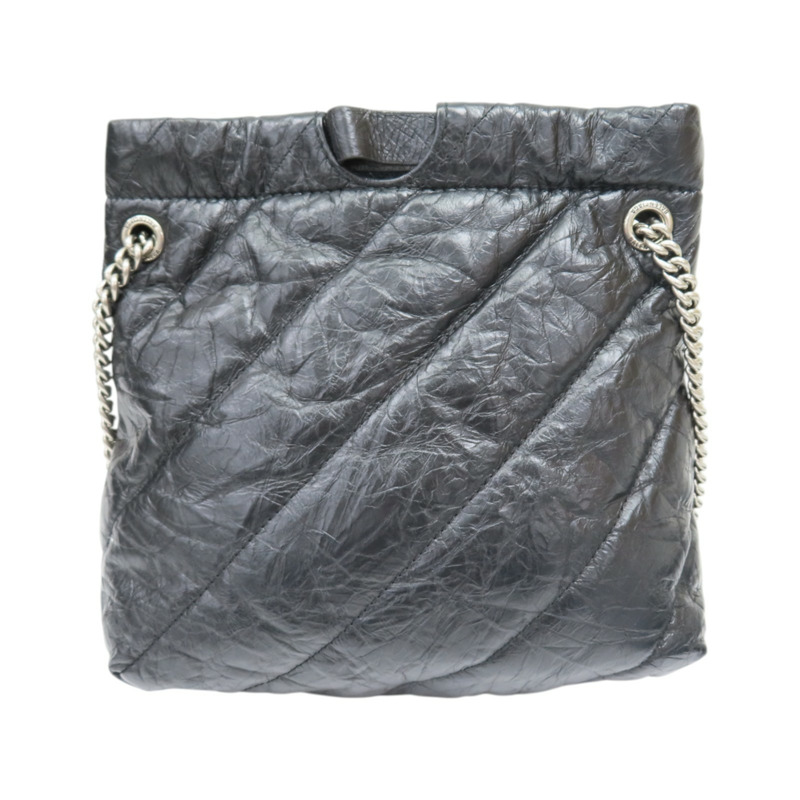 黑色 牛皮 CRUSH TOTE BB 肩背包【Balenciaga 巴黎世家】 781796-1