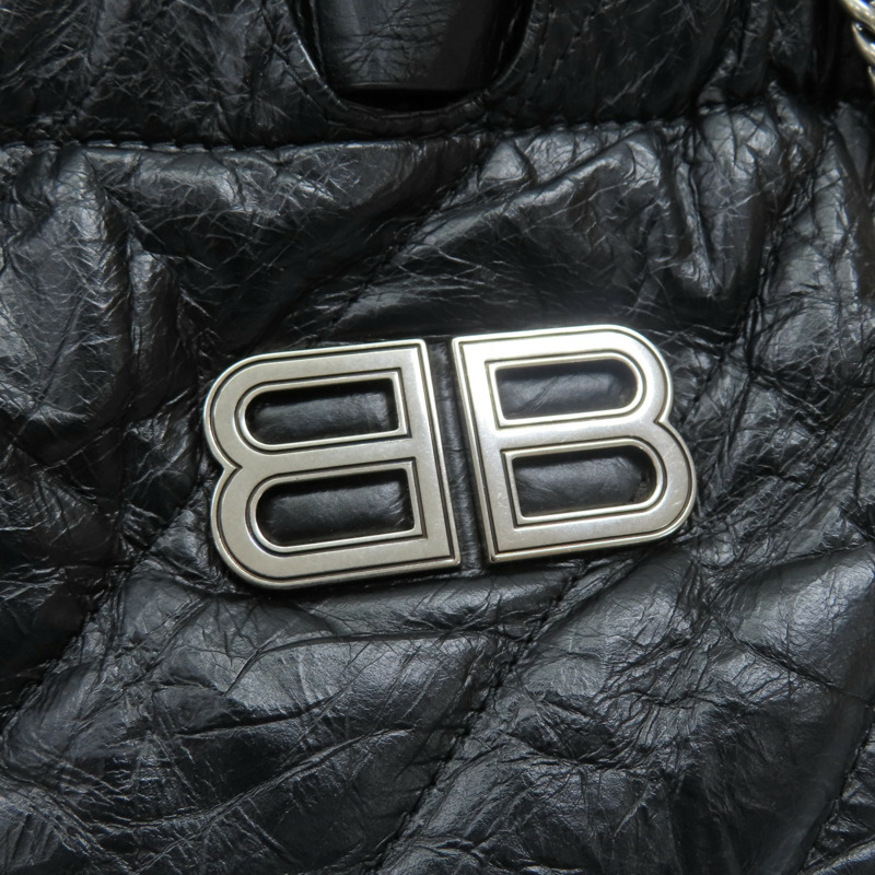 黑色 牛皮 CRUSH TOTE BB 肩背包【Balenciaga 巴黎世家】 781796-8