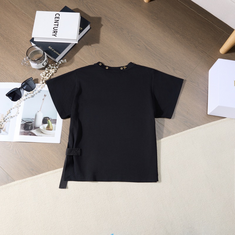 ❤️LV 金扣設計圓領百搭T-Shirt✨-5
