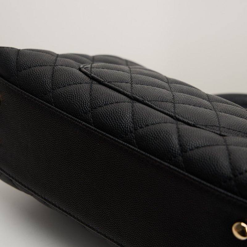 二手Chanel coco handle 24小號/黑金牛-6