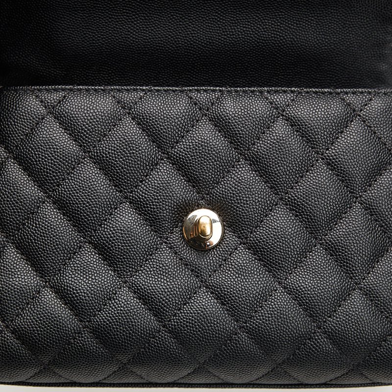 二手Chanel coco handle 24小號/黑金牛-19