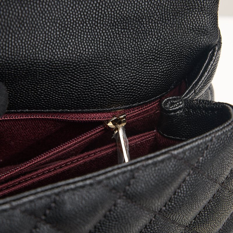 二手Chanel coco handle 24小號/黑金牛-20