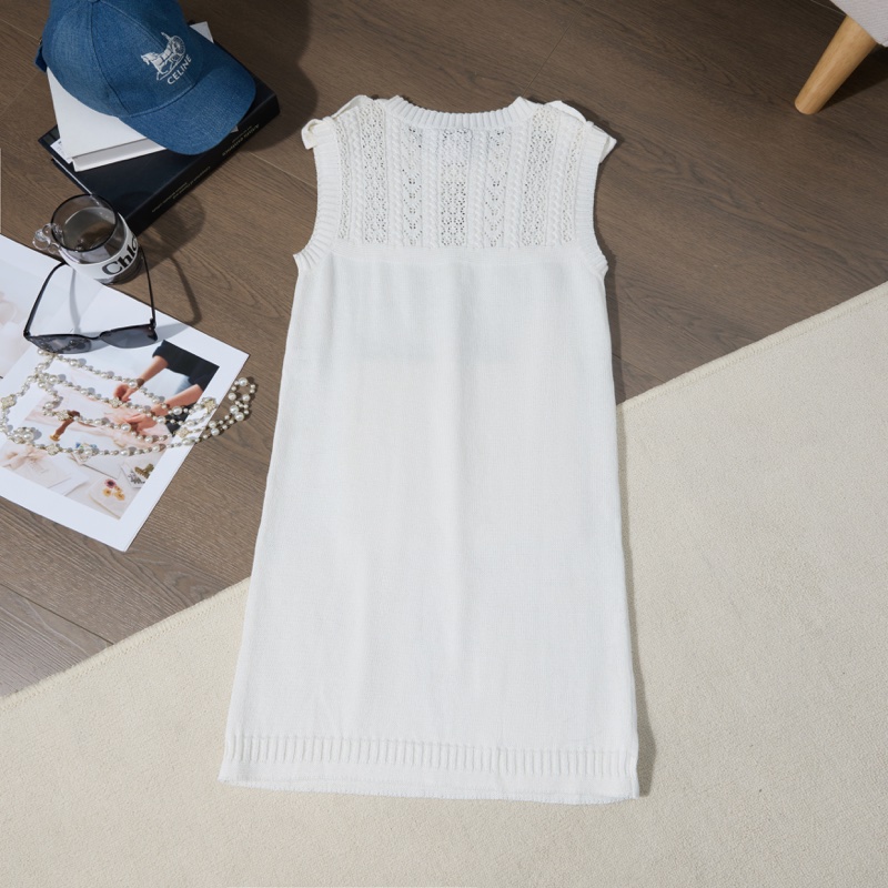 ❤️Chanel 🤍針織無袖連身裙-4