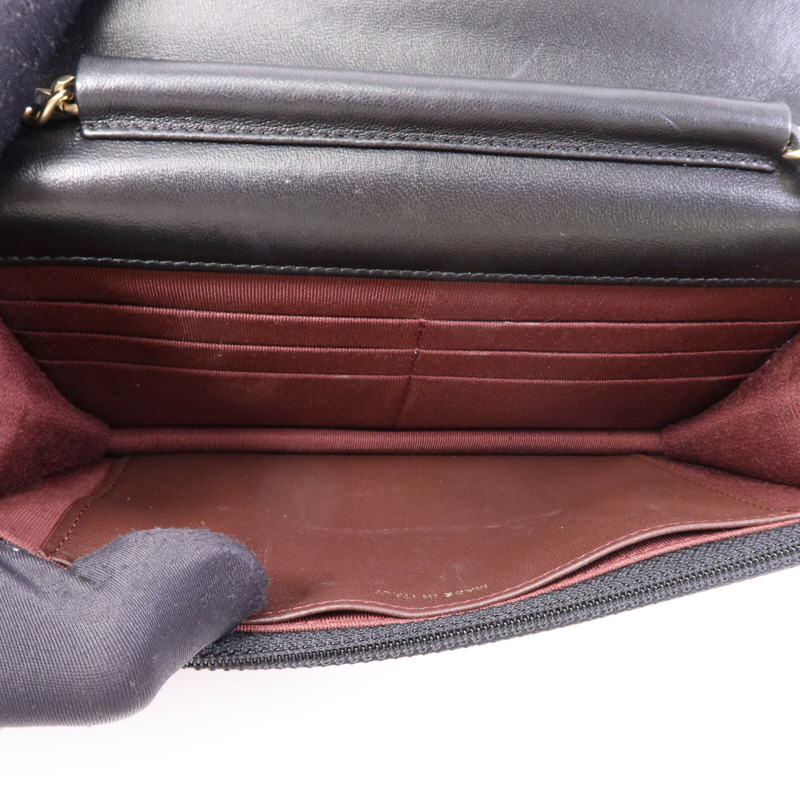CHANEL 羊皮皮革WOC Wallet On Chain金扣鏈帶肩背袋-4