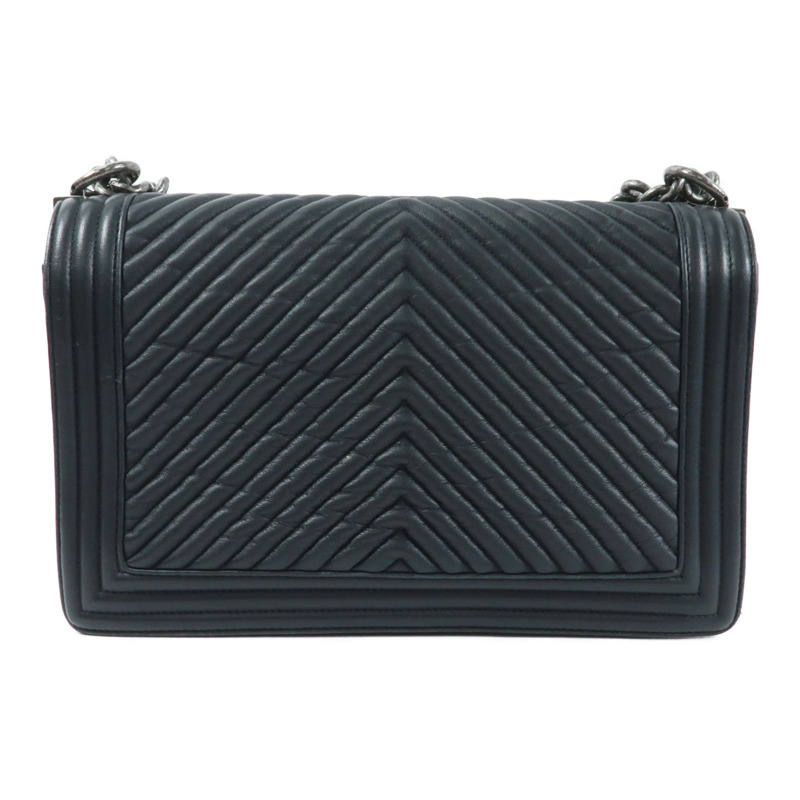 CHANEL 羊皮皮革Boy 28鏈帶肩背袋-1