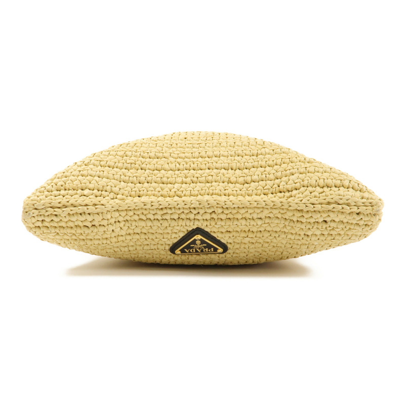 PRADA Raffia Crochet金扣肩背袋-3