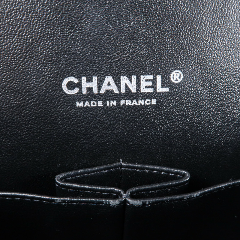 CHANEL 羊皮皮革Maxi Classic銀扣鏈帶肩背袋-5