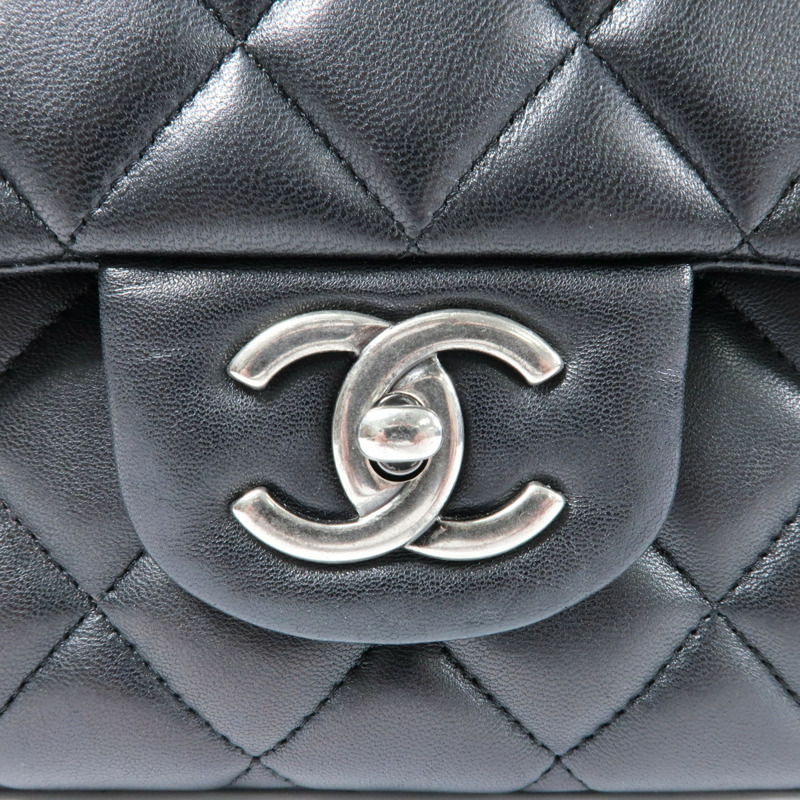 CHANEL 羊皮皮革Maxi Classic銀扣鏈帶肩背袋-6