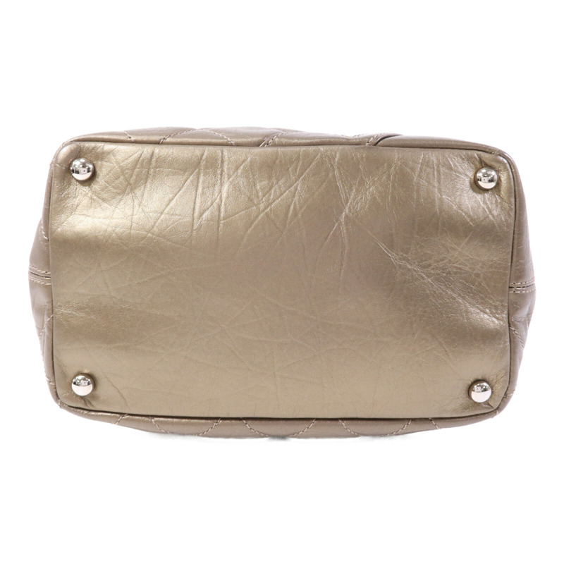 CHANEL 牛皮皮革Cambon Hand Bag銀扣鏈帶肩背袋-3