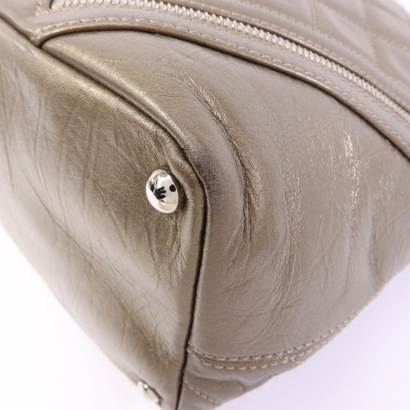 CHANEL 牛皮皮革Cambon Hand Bag銀扣鏈帶肩背袋-10