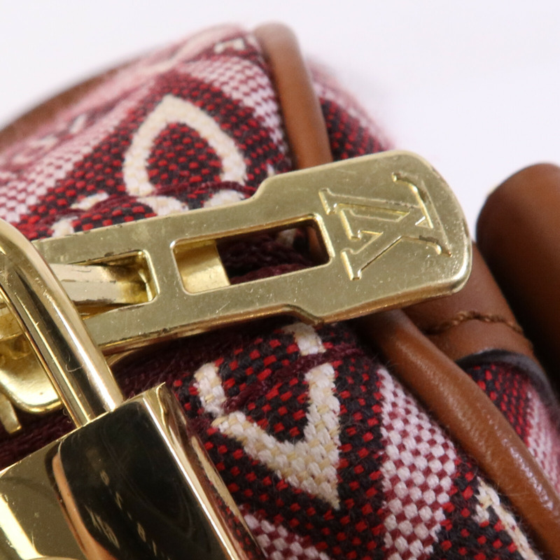 LOUIS VUITTON Jacquard Since 1854 Speedy Bandouliere 25金扣手挽肩背兩用袋-16