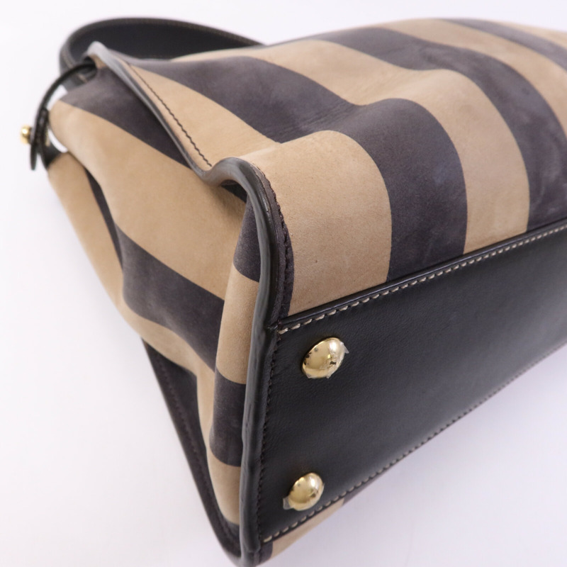 FENDI 皮革Peekaboo Iconic Medium金扣手挽肩背兩用袋-12