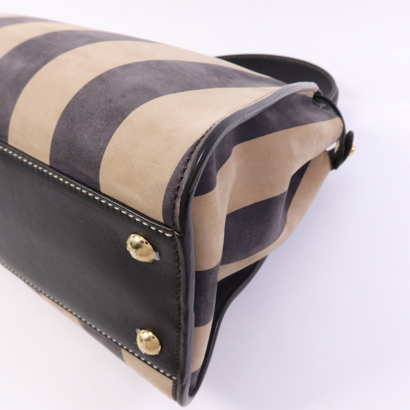 FENDI 皮革Peekaboo Iconic Medium金扣手挽肩背兩用袋-13