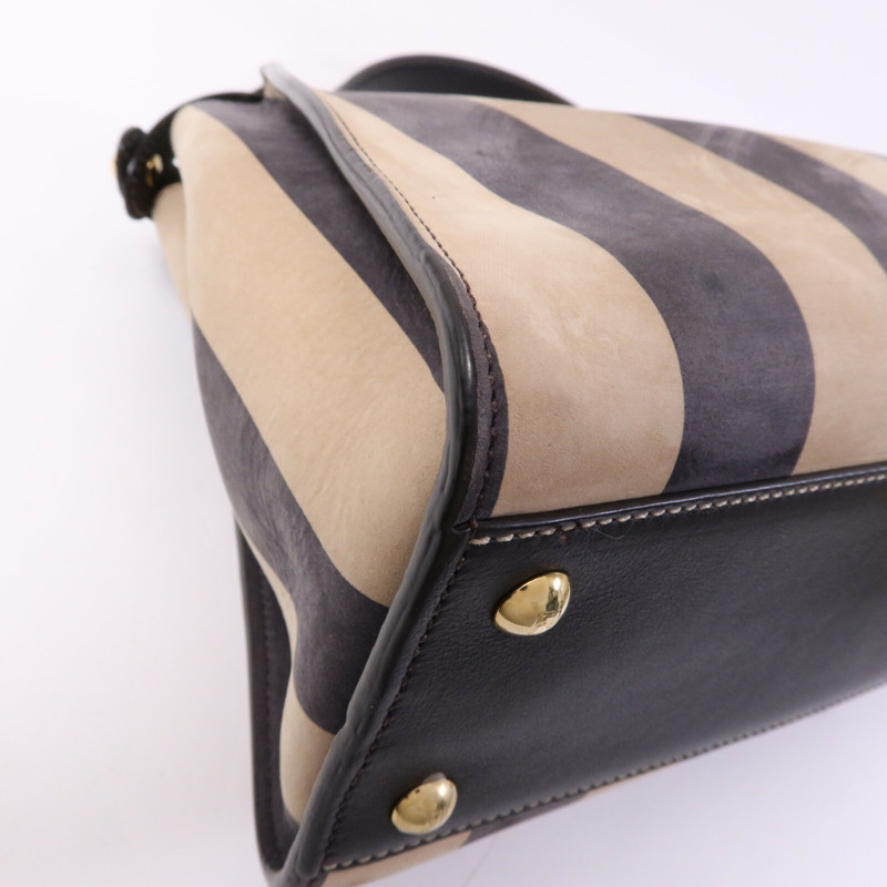 FENDI 皮革Peekaboo Iconic Medium金扣手挽肩背兩用袋-14