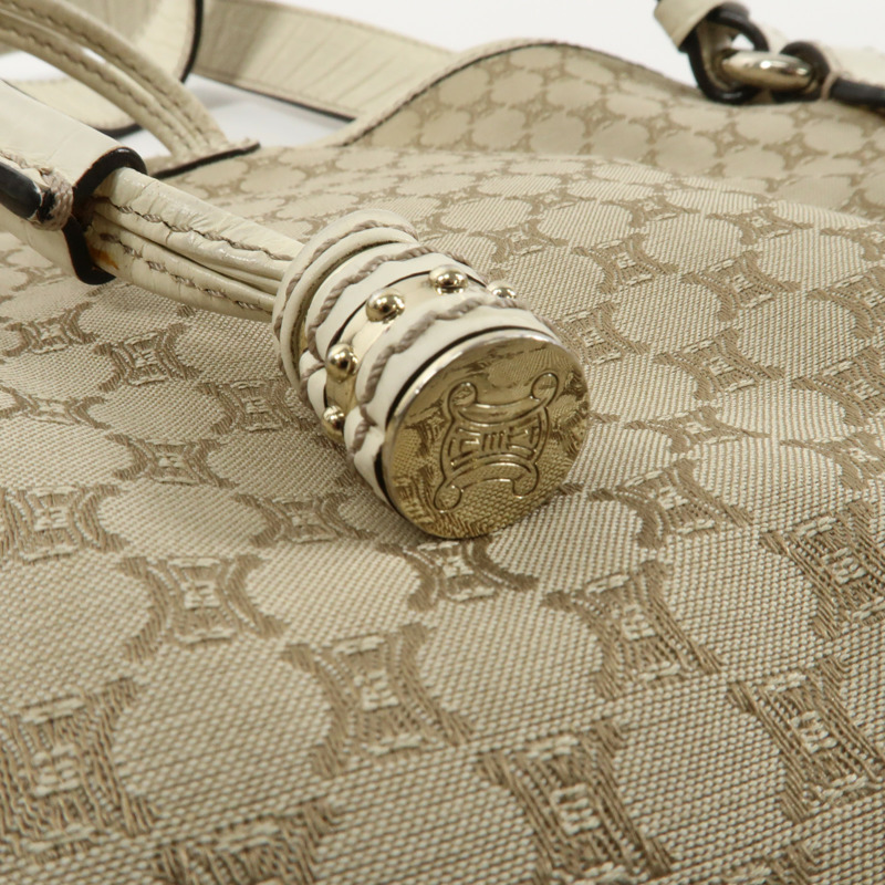 CELINE 帆布/牛皮皮革Bitter Sweet金扣手挽袋-5