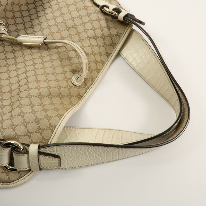 CELINE 帆布/牛皮皮革Bitter Sweet金扣手挽袋-6