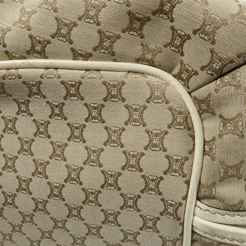 CELINE 帆布/牛皮皮革Bitter Sweet金扣手挽袋-10