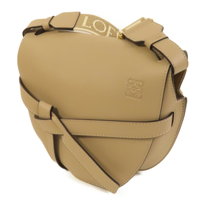 LOEWE 牛皮皮革Small Gate Bag金扣肩背袋-2