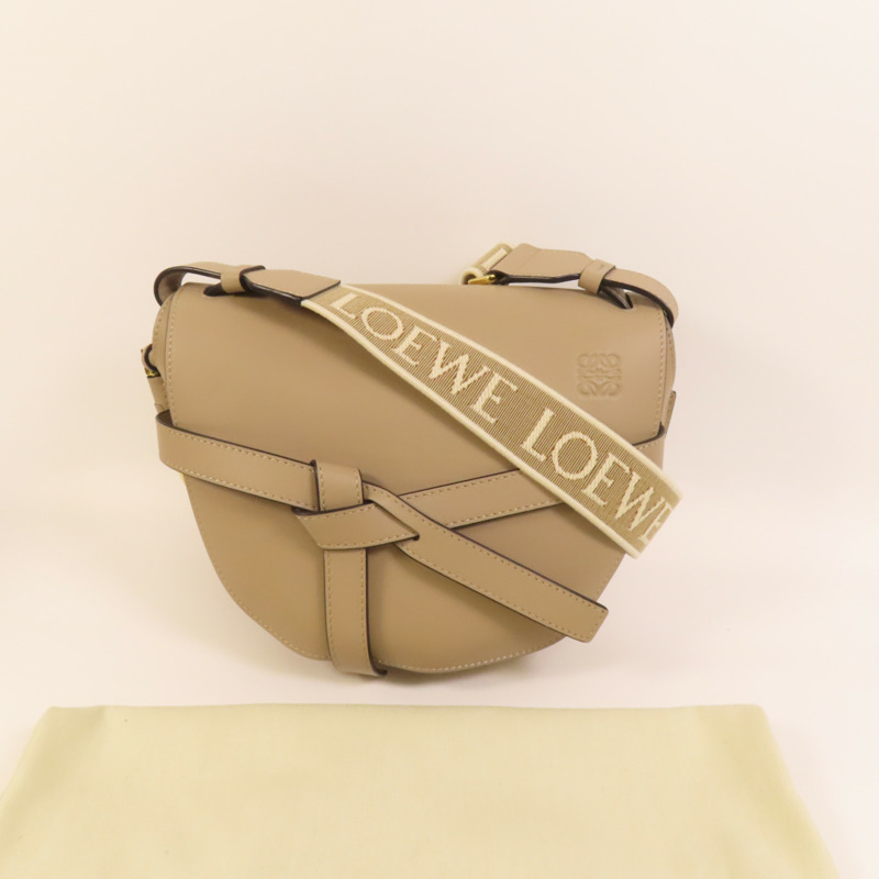 LOEWE 牛皮皮革Small Gate Bag金扣肩背袋-10