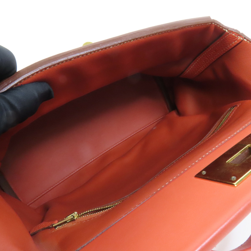 HERMES Togo皮革24/24 29cm金扣手挽肩背兩用袋Sanguine-4