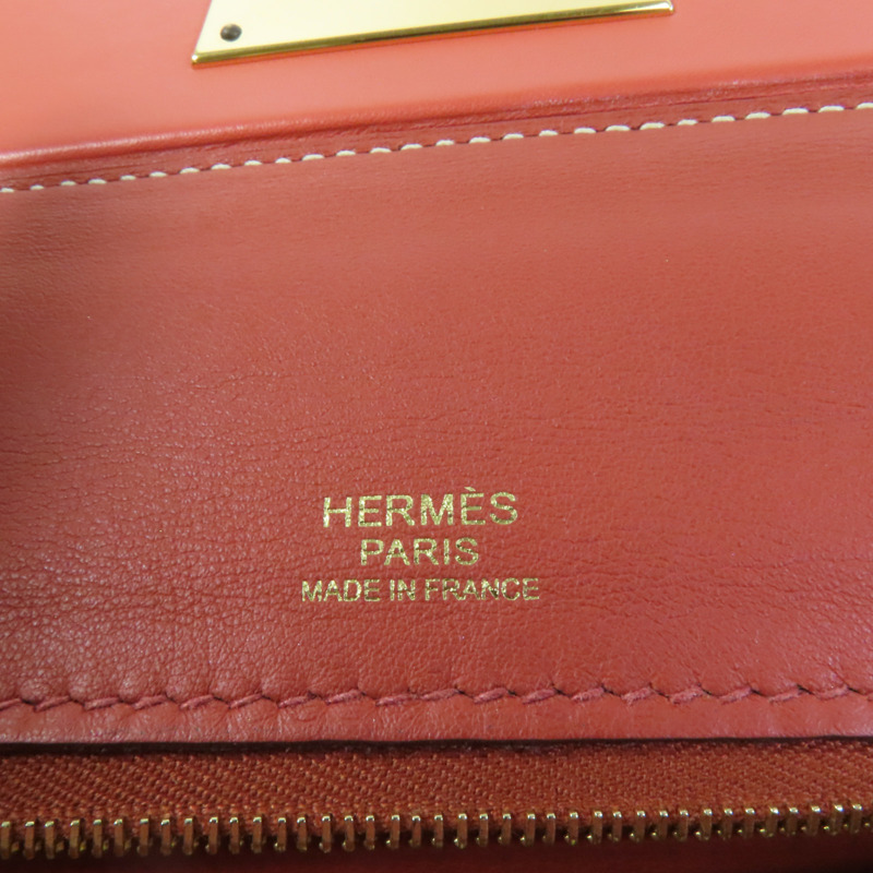 HERMES Togo皮革24/24 29cm金扣手挽肩背兩用袋Sanguine-10