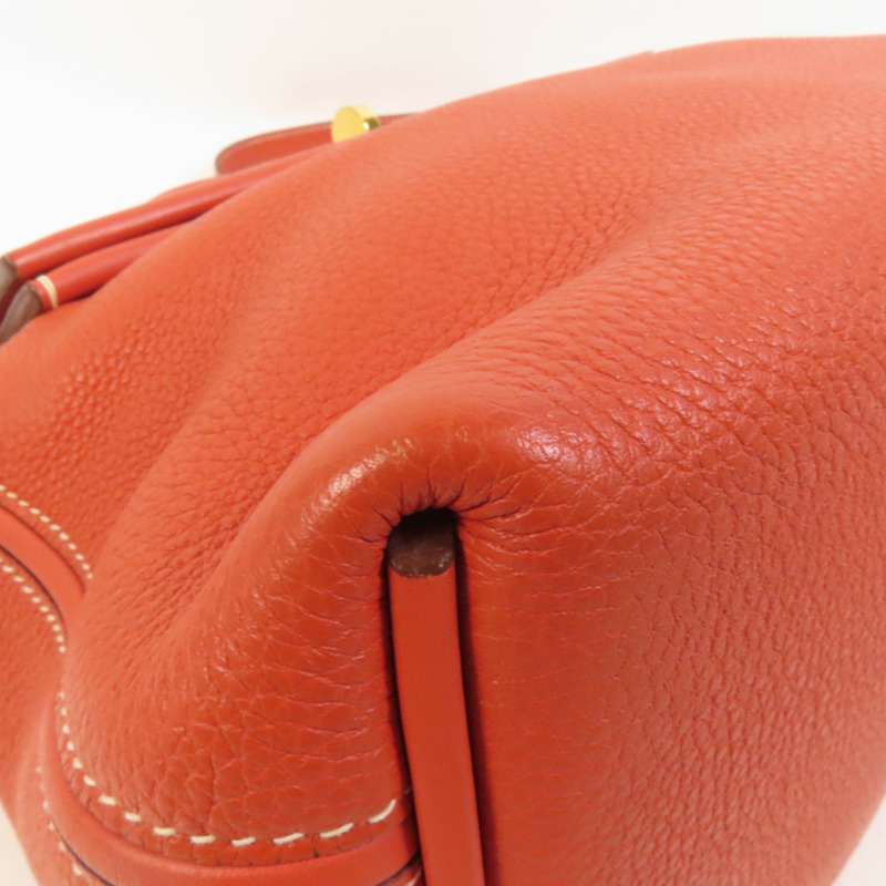 HERMES Togo皮革24/24 29cm金扣手挽肩背兩用袋Sanguine-11