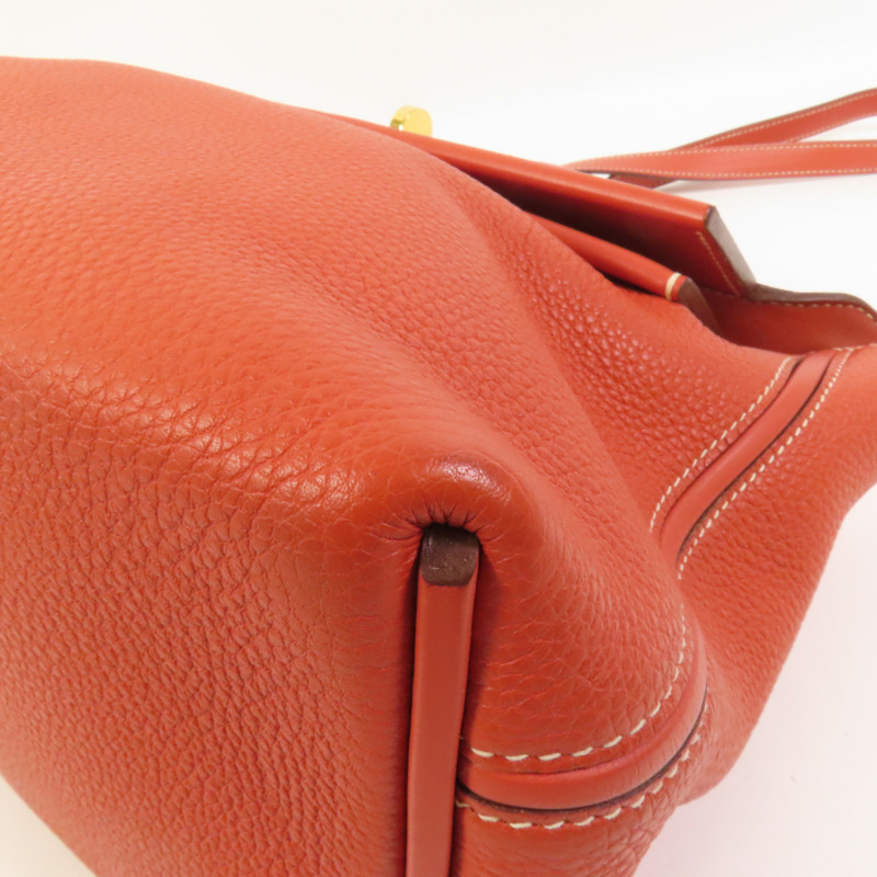 HERMES Togo皮革24/24 29cm金扣手挽肩背兩用袋Sanguine-14