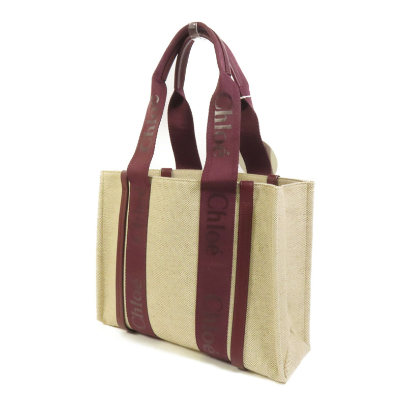 Chloe 帆布Woody Tote Medium肩背袋-2