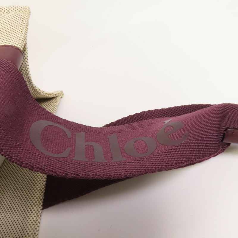 Chloe 帆布Woody Tote Medium肩背袋-5