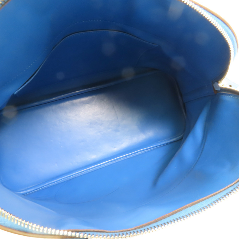 HERMES Clemence皮革Bolide 35銀扣手挽肩背兩用袋Bleu Izmir-4